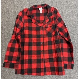 Wondershop Target Women's Sleepwear Long Sleeve Plaid Red Small